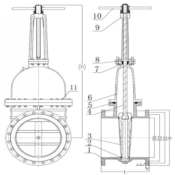 API Cast Iron Gate Valve